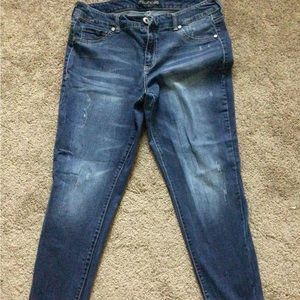Dark blue Maurice’s jeans. Size 16W, 27” inseam.